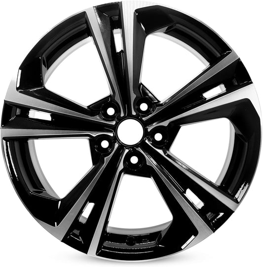 New Single 18" 18x7.5 Inch Wheel for 2020–2023 Nissan Sentra | OEM Design Replacement Rim | Machined Black | Direct Fit - OE Stock Specs | 63001 62825