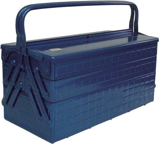 TRUSCO GT-470-B 3-Tier Tool Box, 18.6 x 8.7 x 13.4 inches (472 x 220 x 343 cm), Blue