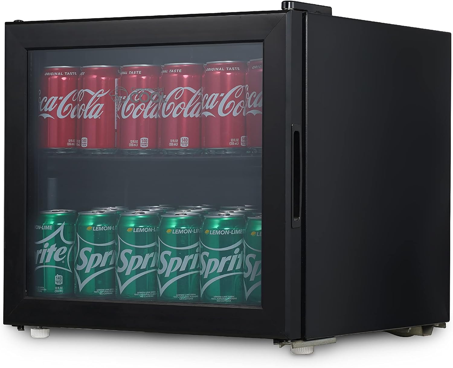Commercial Cool Beverage Cooler, 1.7 Cu. Ft. Capacity, Drink Fridge with Adjustable Shelf & Temperature Control, Mini Beverage Fridge Holds up to 51 Cans