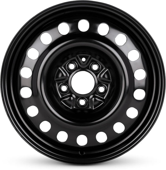 For 2008-2021 Kia Forte 17 Inch Painted Black Rim - OE Direct Replacement - Road Ready Car Wheel