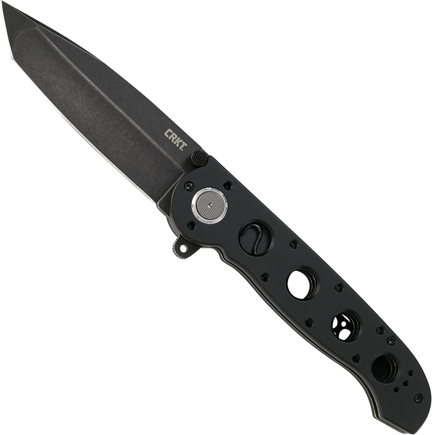 CRKT M16-04DB Assisted Folding Knife with Deadbolt Lock - D2 Plain Edge Blade, Aluminum Handle, Reversible Pocket Clip, M16-04DB