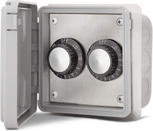 Infratech Dual INF Input Regulator, Flush Mount Control W/Weatherproof Cover, 120 Volt, 14-4115