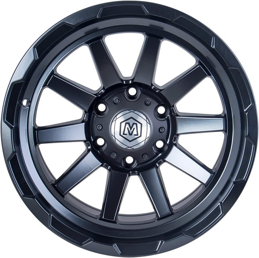 Michael Pro RIM 17x8.5 Black Wheel with Polished (17 x 8.5 inches /6 x 139 mm, 0 inches Offset)