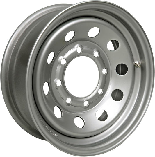 The Trailer Parts Outlet - 16" x 6" - 8 Lug Silver Mod Solid Steel Trailer Wheel Rim - 8 x 6.5" Bolt Pattern