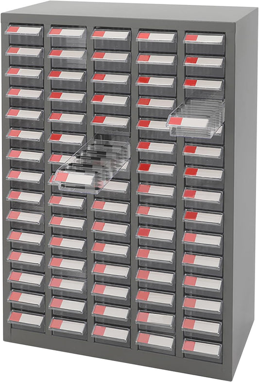 Cashewnuts 75 Drawers Parts Cabinet Large Bolt and Nut Tool Storage Cabinet with Drawer Metal Cabinet Organizer for Garage Office Warehouse
