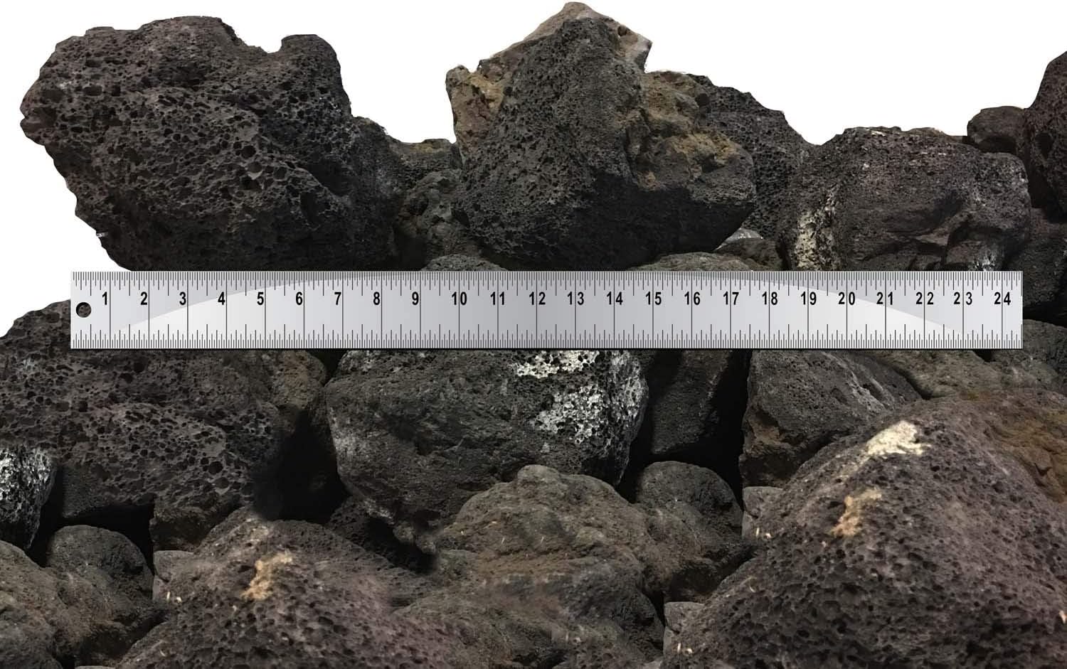 Large Black Lava Rocks - 30 Lbs