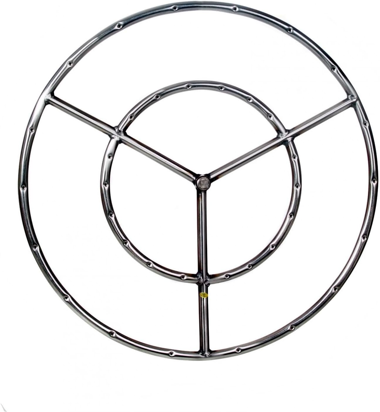 22-inch Stainless Round Double Natural Gas Fire Pit Ring Burner