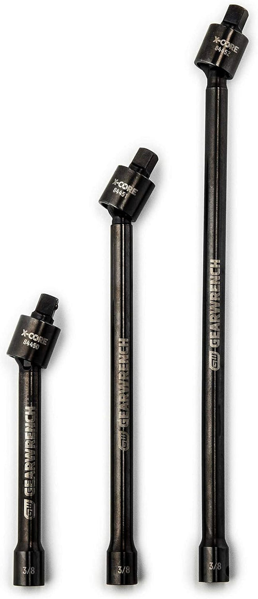 GEARWRENCH 3/8" Drive X-Core™ Pinless Universal Joint Impact Extension Set Includes 6", 9", & 12" - 84453