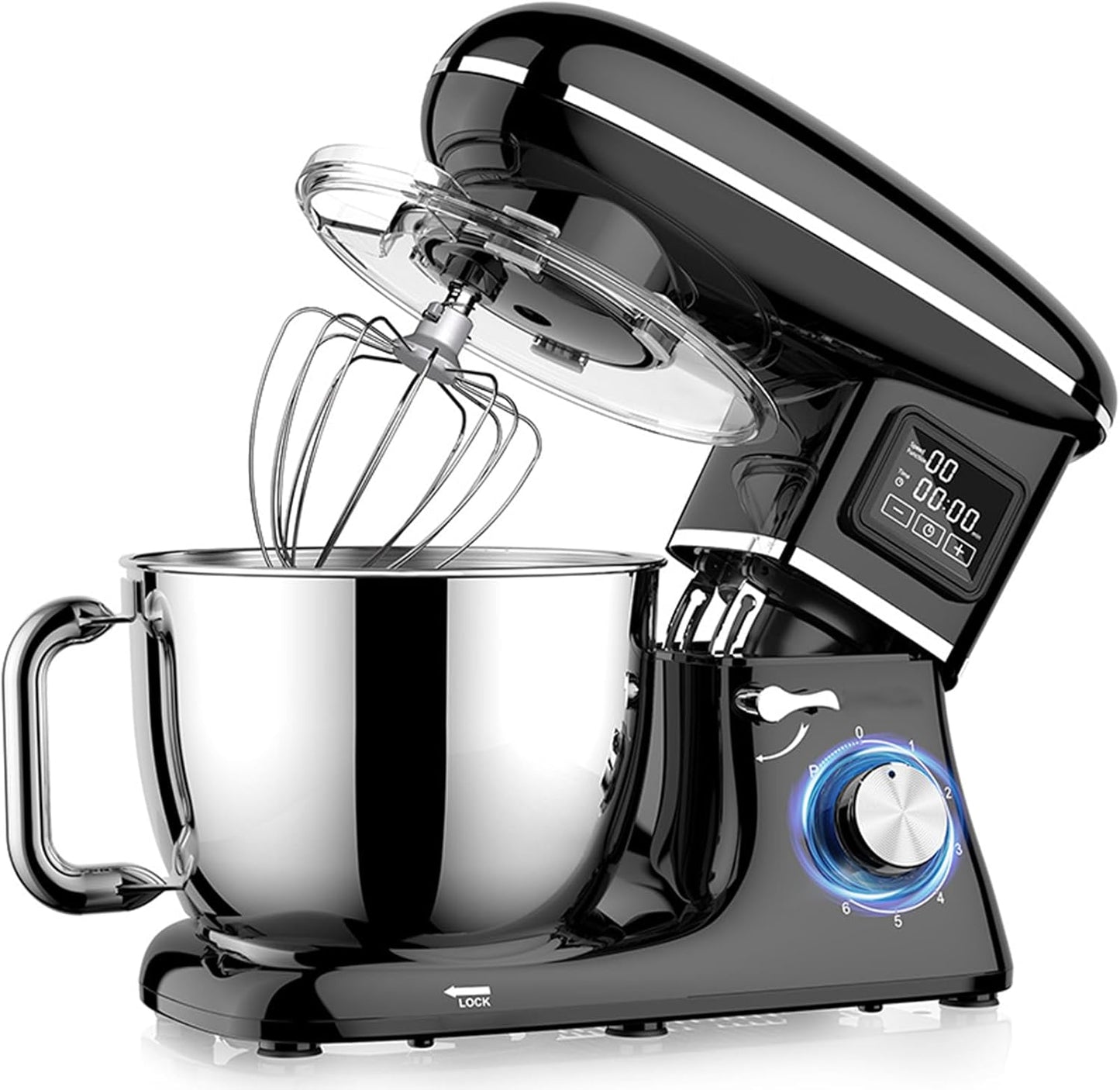 Electric Stand Mixer, 6.5 Quarts, 1600 w with smart display, 6 speed control