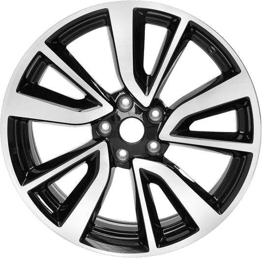 19x7 19 Inch Premium Aluminum Alloy Wheel Rim Fits for 2017 2018 2019 2020 Nissan Rogue, ALY62748U45N, Direct Fit OE Stock Specs, Black