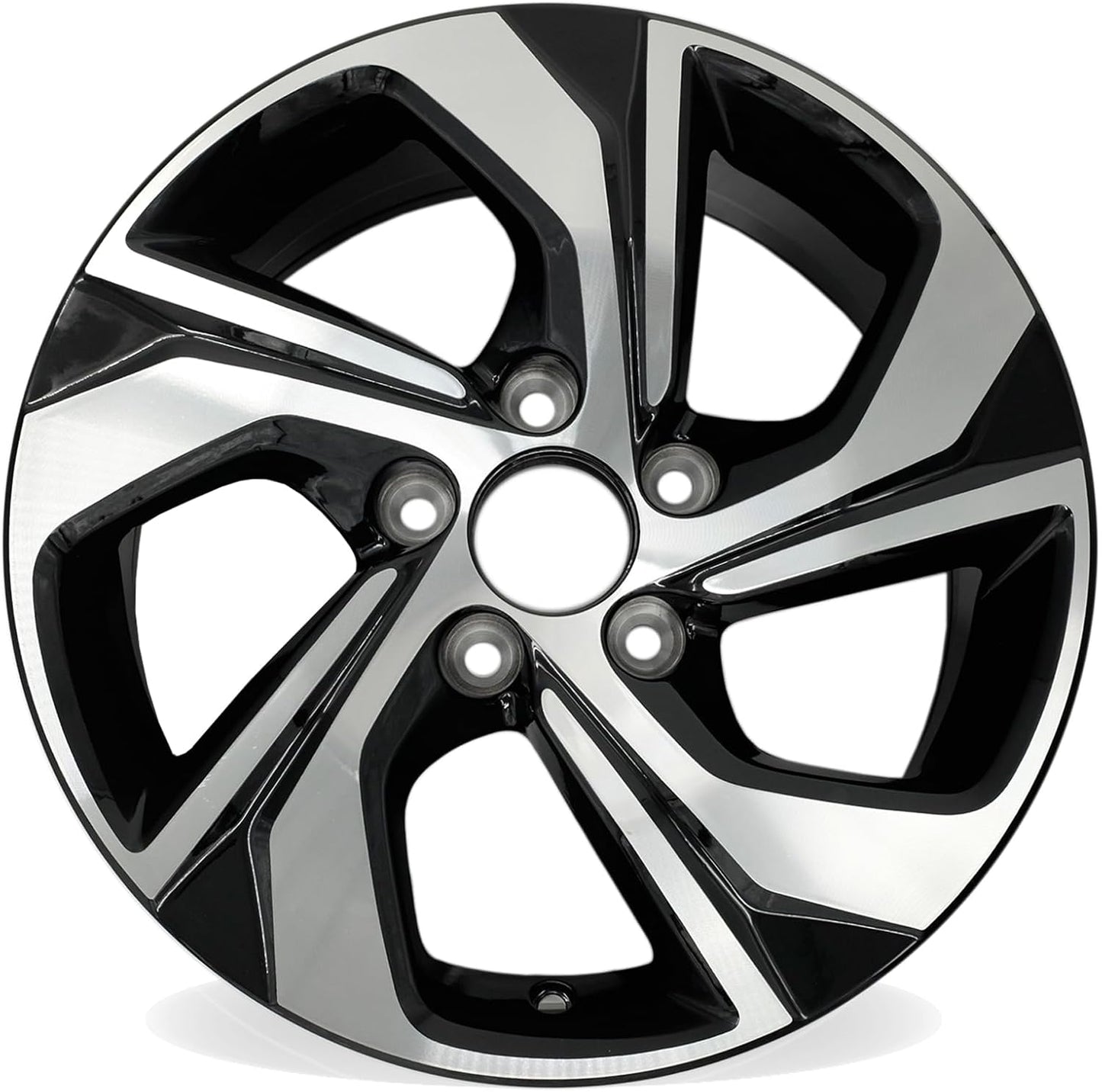 New Single 16" 16x7 Inch Wheel for 2016–2017 Honda Accord | OEM Design Replacement Alloy Rim | Machined Black | Direct Fit - OE Stock Specs | 64078