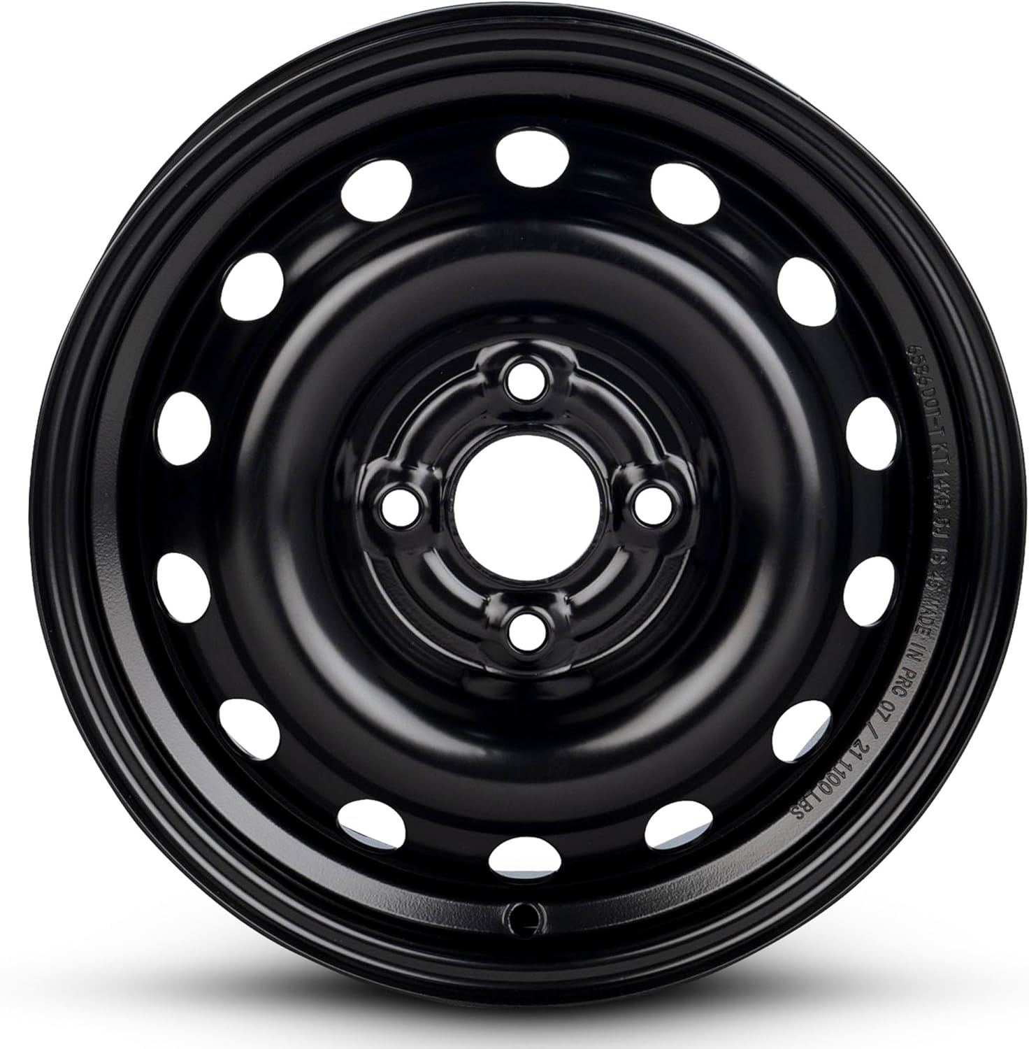 For 2003-2005 Saturn Ion 14 Inch Black Painted Steel Rim - OE Direct Replacement - Road Ready Car Wheel