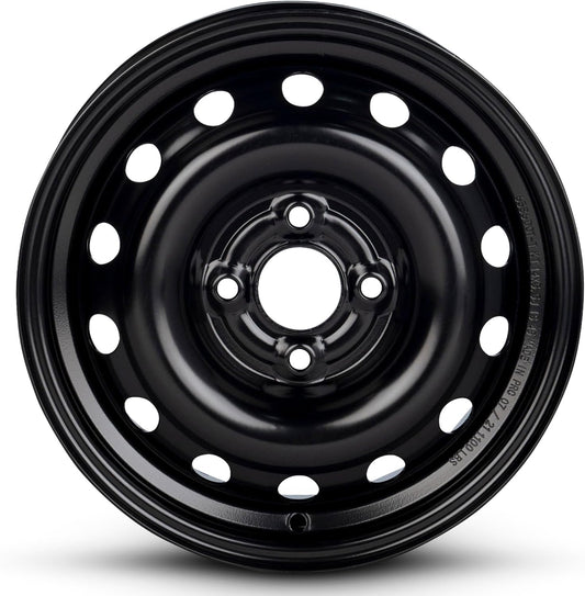 For 2004 Chevrolet Aveo 14 Inch Painted Black Rim - OE Direct Replacement - Road Ready Car Wheel
