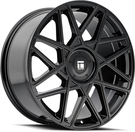 Touren 3266 Black Wheel with Glossy (17 x 8. inches /5 x 112 mm, 35 mm Offset)