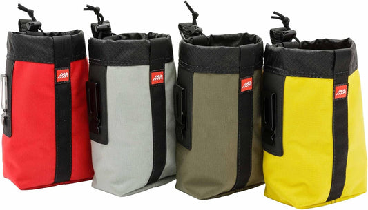 Diamondback DB Sax 4 Pack Tool Bag Collection, Attaches to Tool Belt and Holds Nails Screws and Fasteners, Colors: Green, Yellow, Silver, Red, 8" X 5" Diameter, Nylon