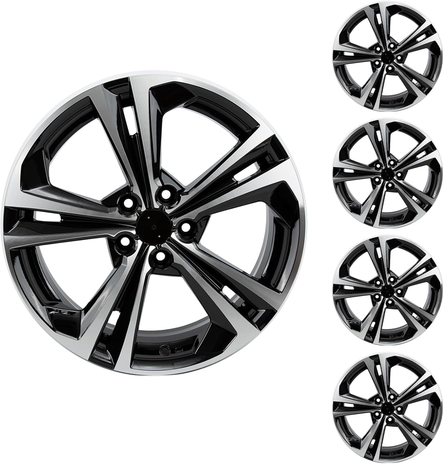 New 18 inch Rim for Nissan Sentra SR 2020 2021 2022 2023 Machined and Black single 18x7.5 inch OEM Alloy Wheel