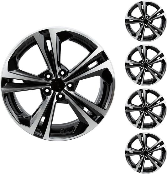 New 18 inch Rim for Nissan Sentra SR 2020 2021 2022 2023 Machined and Black single 18x7.5 inch OEM Alloy Wheel