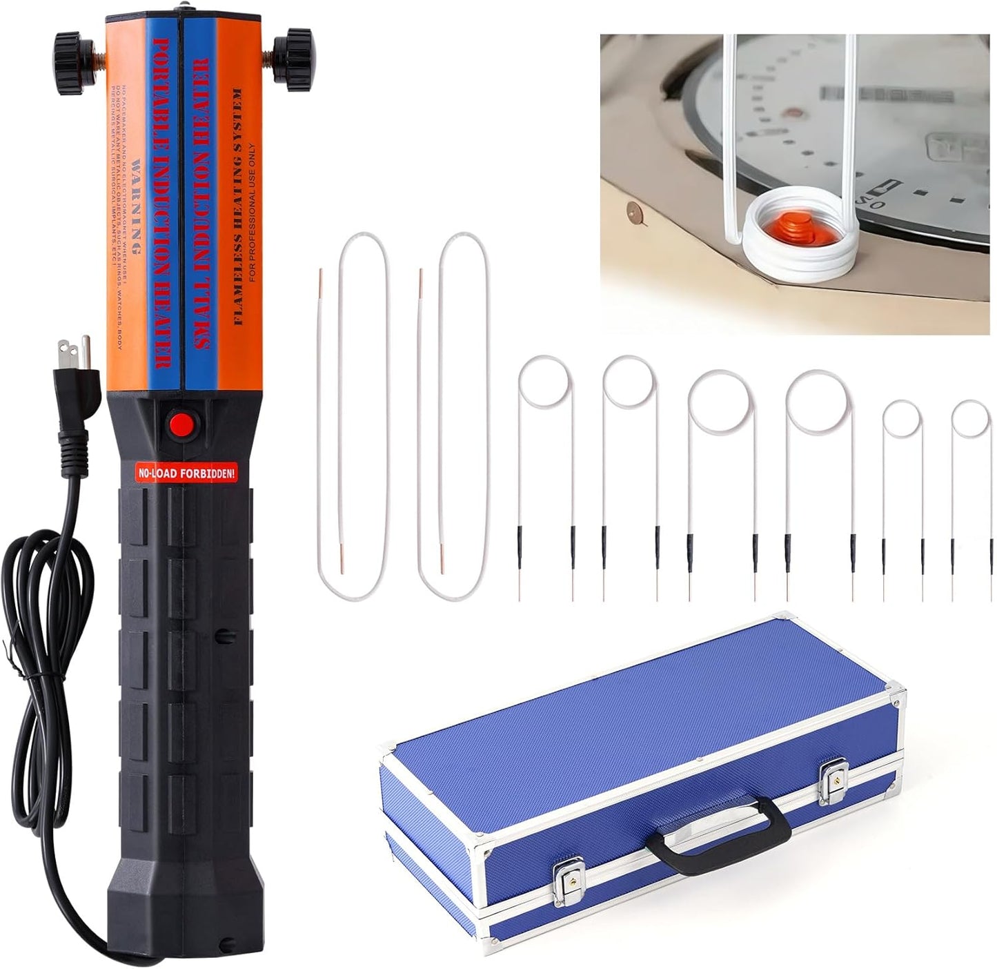 Induction Bolt Heater Tool, 1100w 110v Heat Induction Bolt Removal, Magnetic Induction Heater Kit for Rusty Screw Removal with 8 Coils and Storage Box