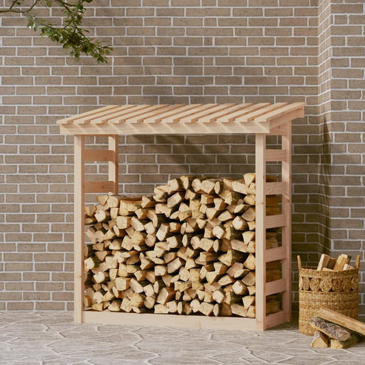 Firewood Rack 108x64.5x110 cm Solid Wood Pine, Firewood Log Rack, Firewood Storage Rack Shelf, Ventilation Metal Log Store Holder for Outdoor Indoor Wood Stand Set Log Rack Carri,