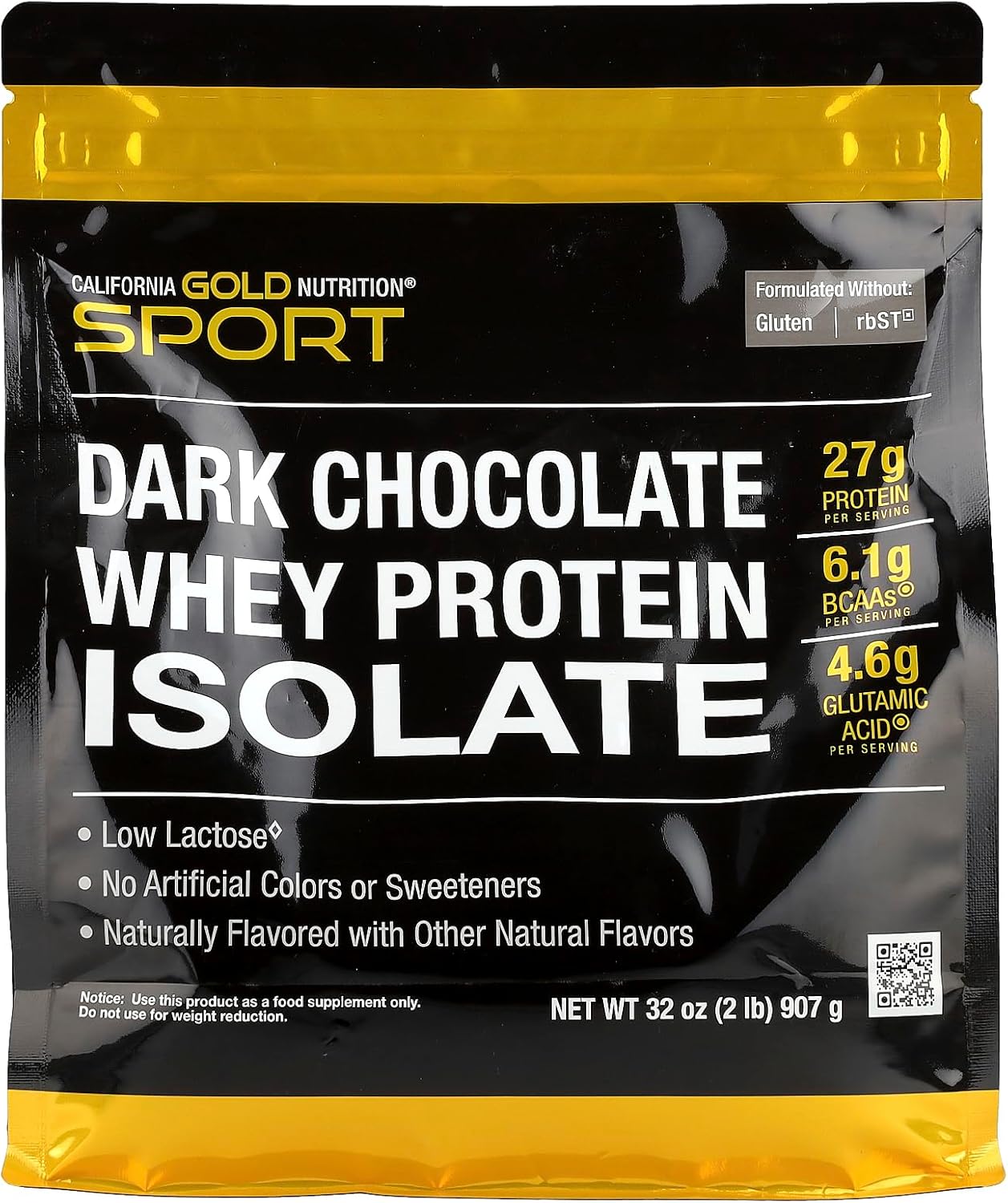 California Gold Nutrition Sport, Whey Protein Isolate, Dark Chocolate, 2 lb (907 g)
