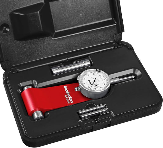 Woodpeckers Table Saw Gauge and Alignment Tool, Auto-Adjusts to Miter Slot, Includes Dial Indicator & Fitted Storage Case - SG-WP