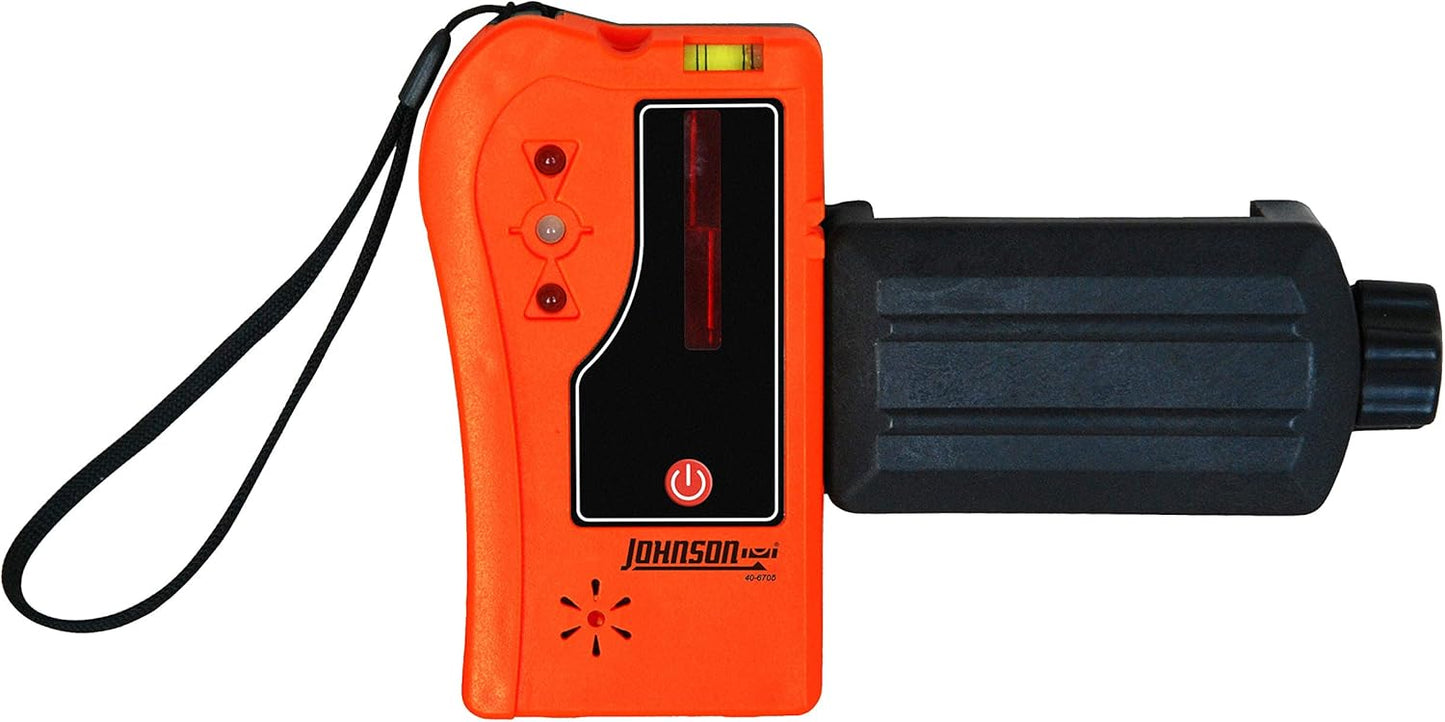 Johnson Level & Tool 40-6705 One-Sided Laser Detector w/Clamp for Red Beam Rotating Lasers, 4.50 "x 2.50 ", Red Beam, 1 Laser Detector