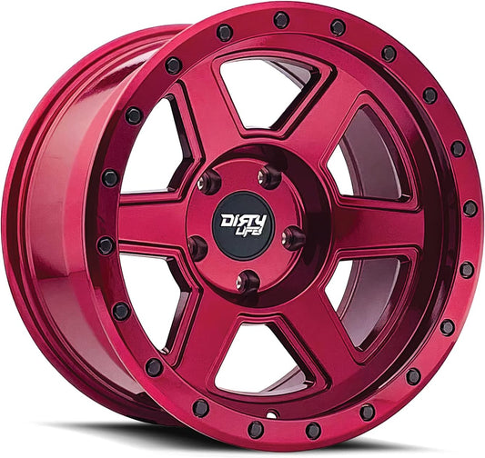 Dirty Life 9315 Compound 17x9 6x5.5" -12mm Candy Red Wheel Rim 17" Inch