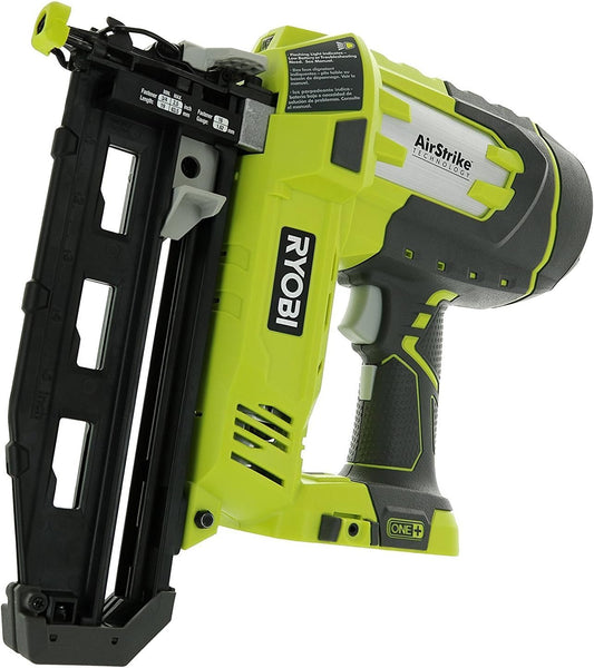 Ryobi P325 One+ 18V Lithium Ion Battery Powered Cordless 16 Gauge Finish Nailer (Battery Not Included, Power Tool Only) (Renewed)