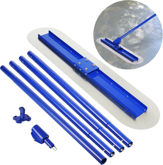 Meticuloso Bull Float, 48''x12'' Concrete Float, Stainless Steel Concrete Bull Float Kit, with 4 Handles and Bull Float Bracket, Finishing Bull Float Concrete Tools for Concrete Finishing
