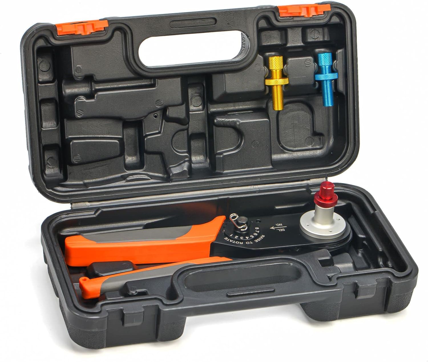 iCrimp HD-0812D 12-8 AWG Upper Range Crimp Tool Eight Indent Deutsch Solid Contacts & Harting HAN C, HAN D, HAN E Heavy Duty Contacts