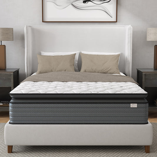Lycvki 14-in Firm Twin Hybrid Memory Foam/Coil Blend Mattress in a Box