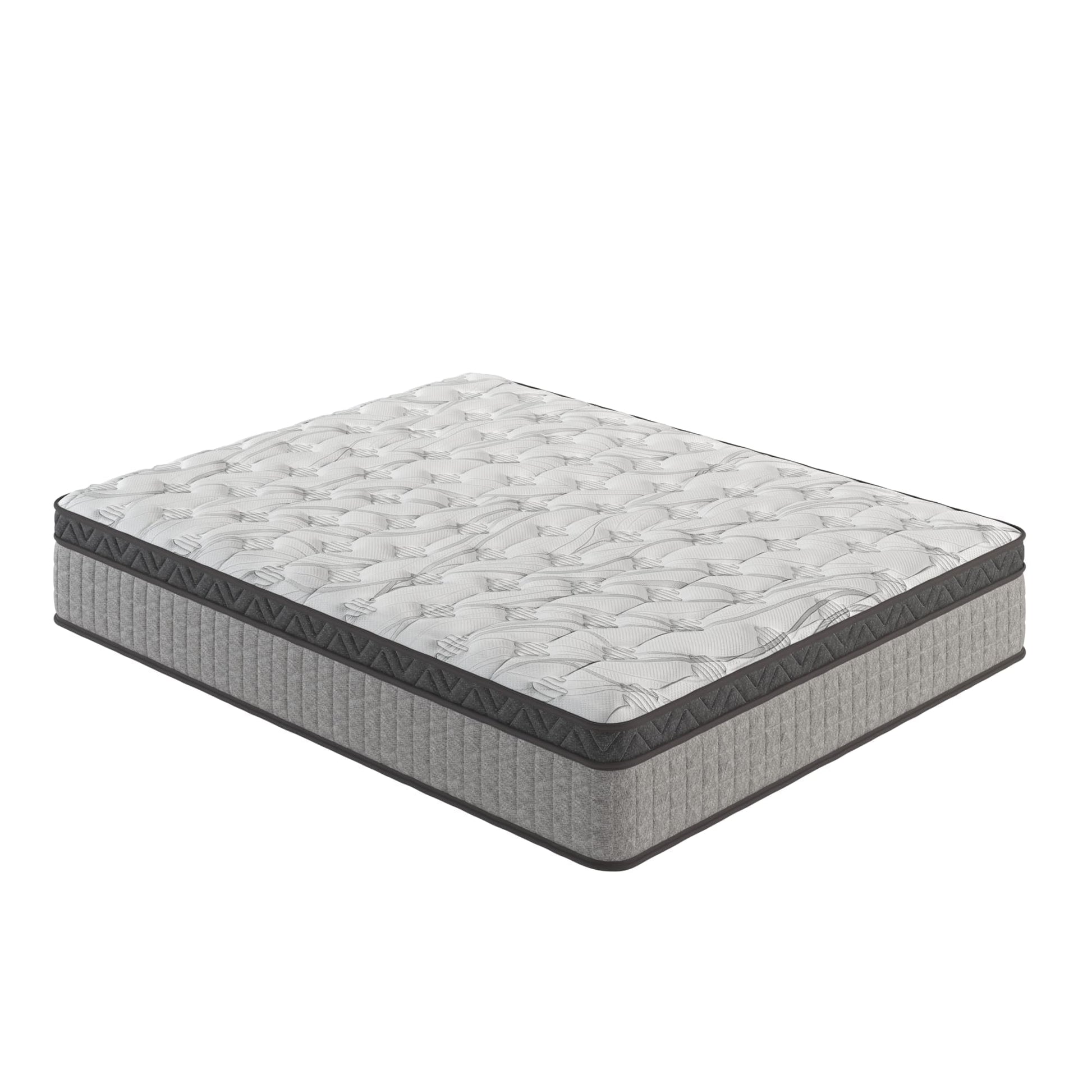 Lycvki 12-in Medium King Hybrid Memory Foam/Coil Blend Mattress in a Box