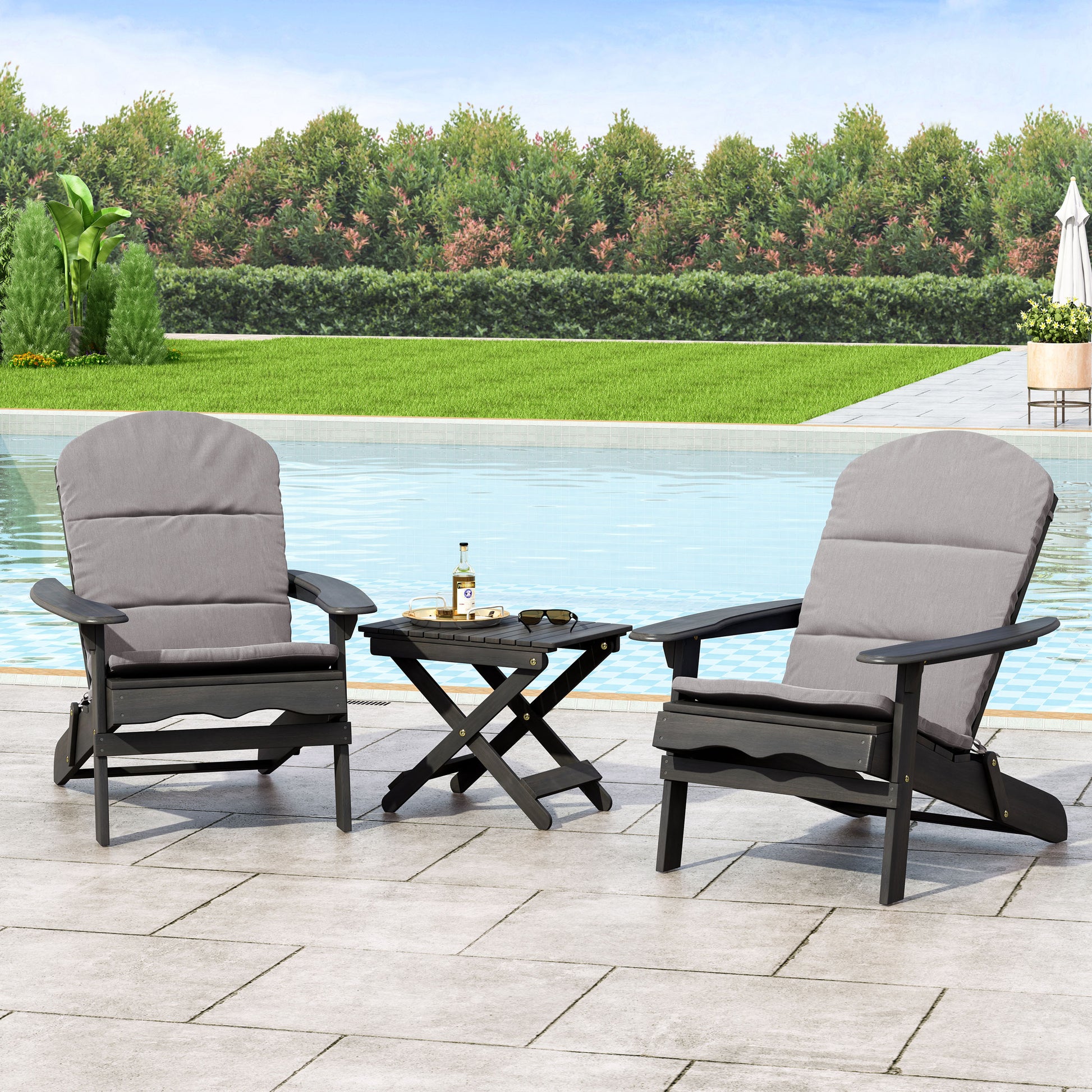 Christopher Knight Home Malibu Outdoor 2 Seater Acacia Wood Chat Set with Water Resistant Cushions