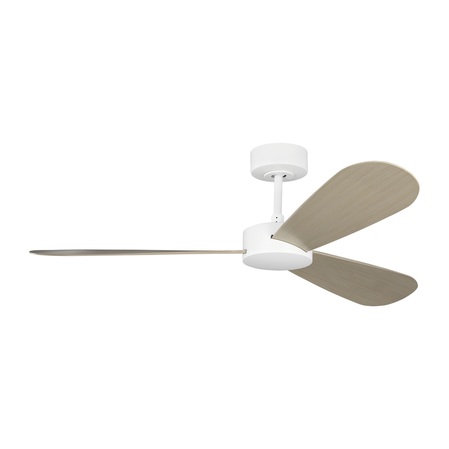 Generation Lighting Paddle Smart 52 52-in Matte White with White Cerused Oak ABS Blades Ceiling Fan Without Light 3 -Blade )