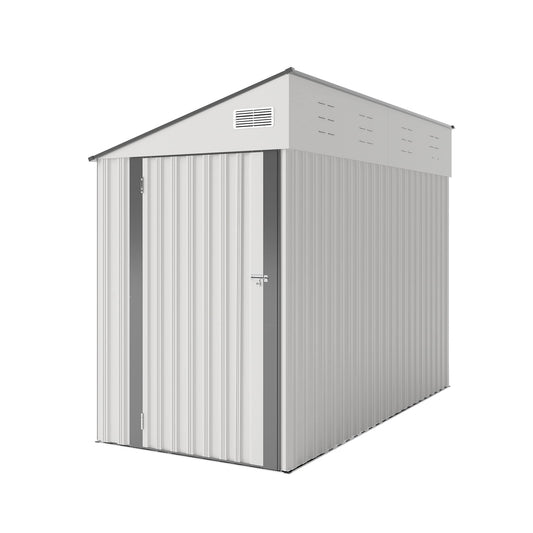 Poinic 4-ft x 8-ft MS Galvanized steel Storage Shed
