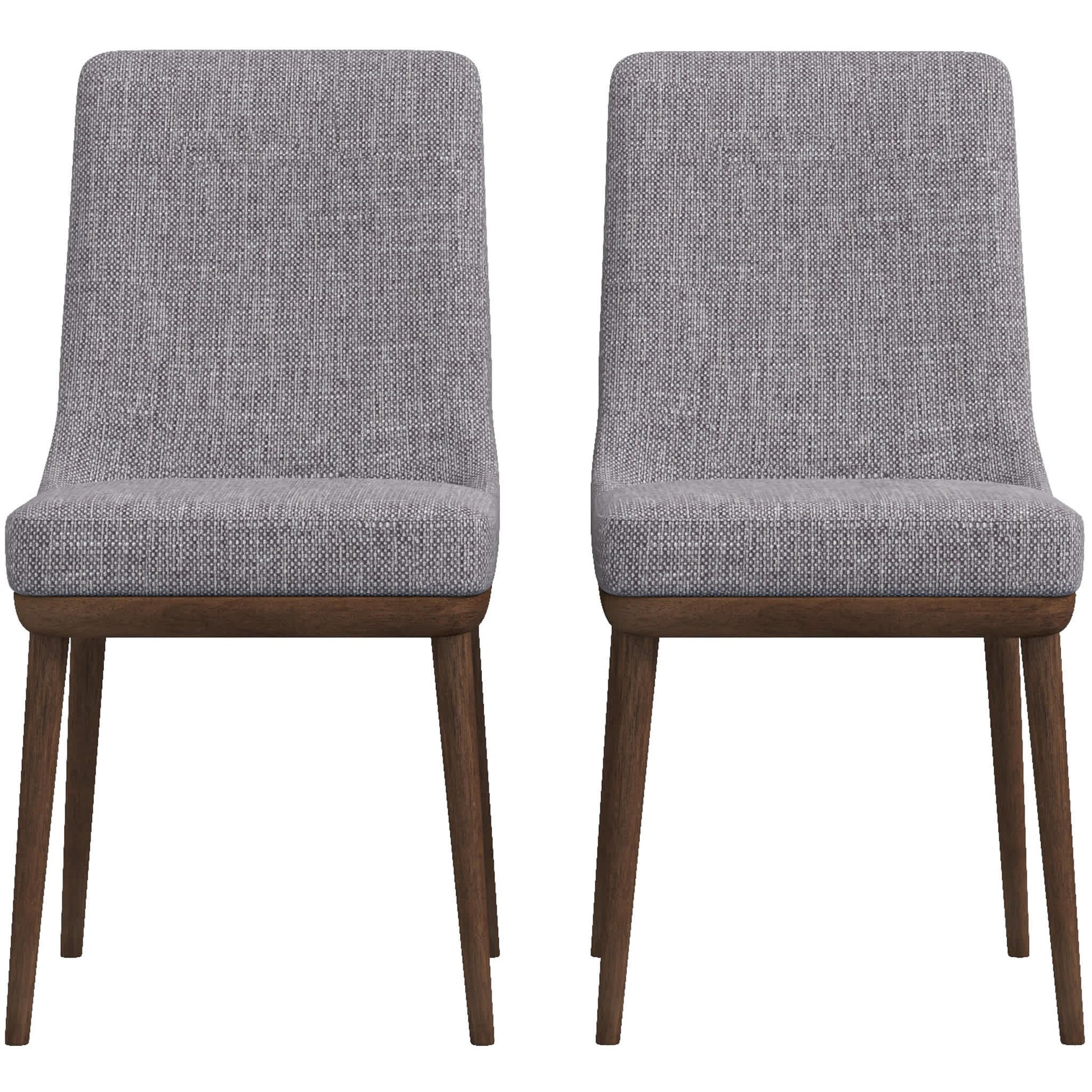 Vynxaria  Chic Gray Dining Chairs Set of 2