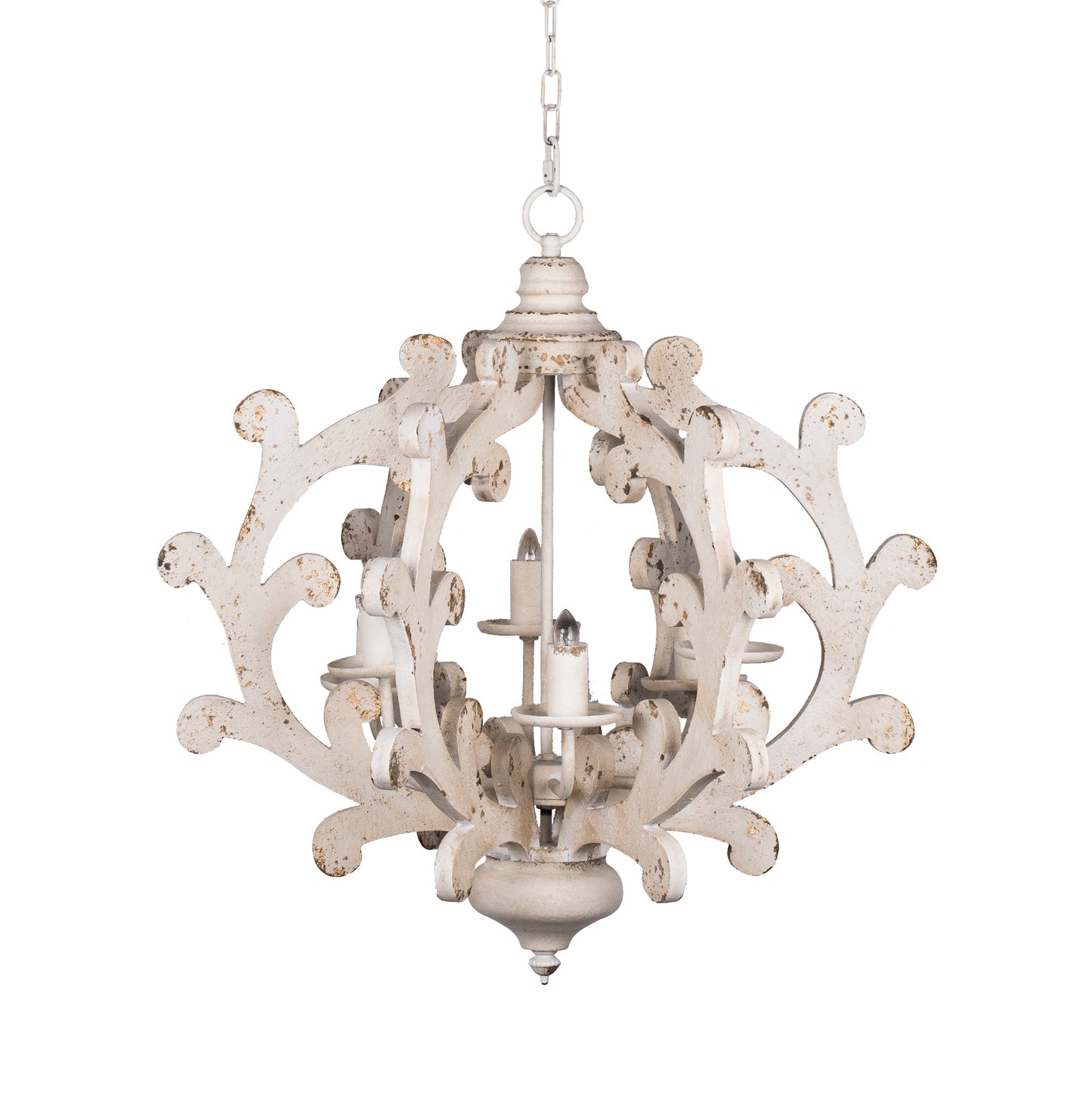 Dexmalle  6 - Light Wood Chandelier