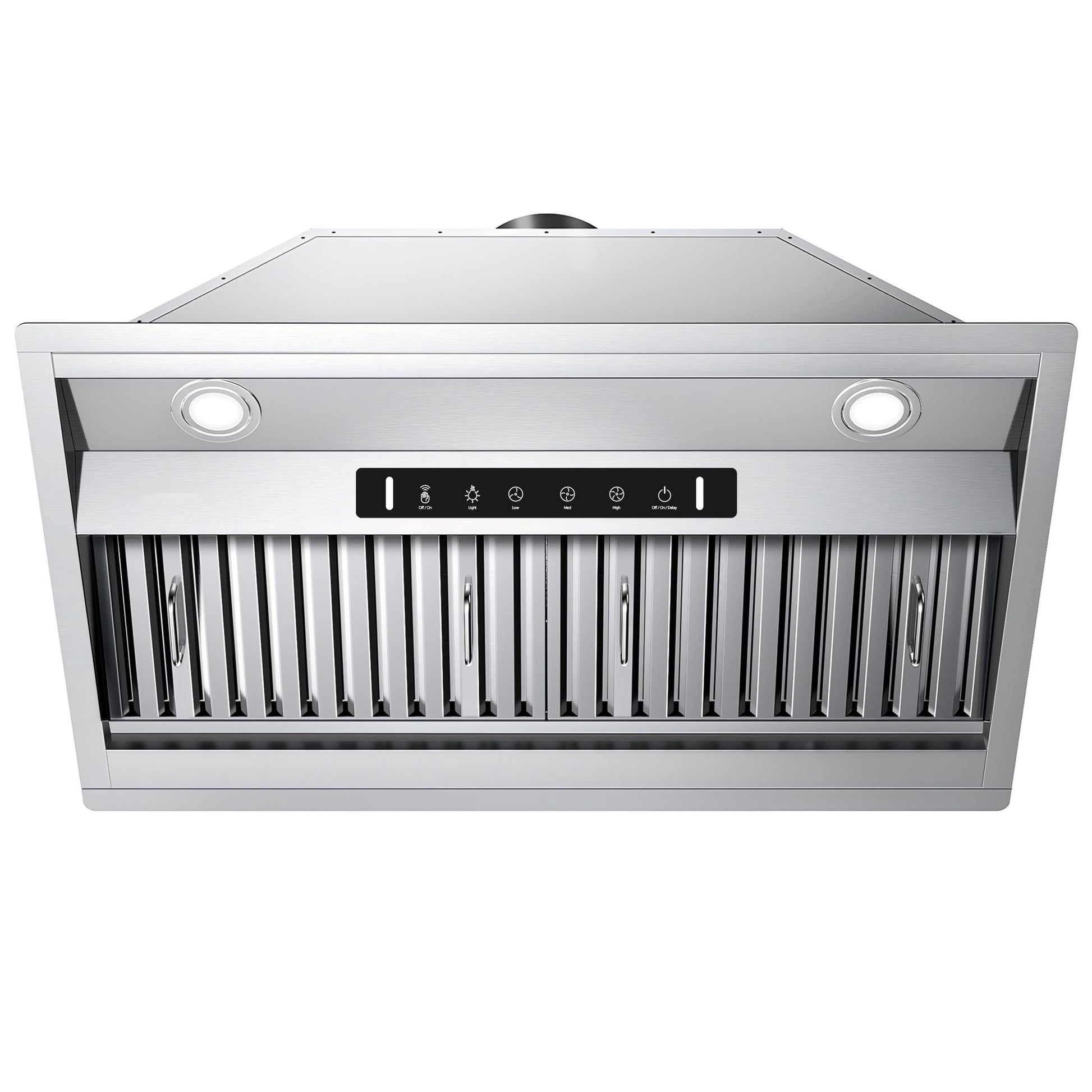 VIKIO 42 inch Ducted 980-CFM Recirculating Stainless Steel Insert Under Cabinet Range Hood with Charcoal Filter