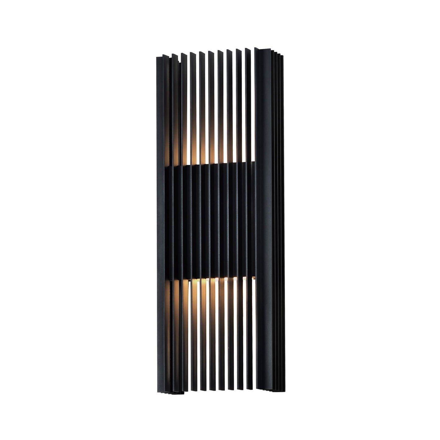 ET2 Rampart 2-Light Contemporary Black Led Outdoor Wall Light