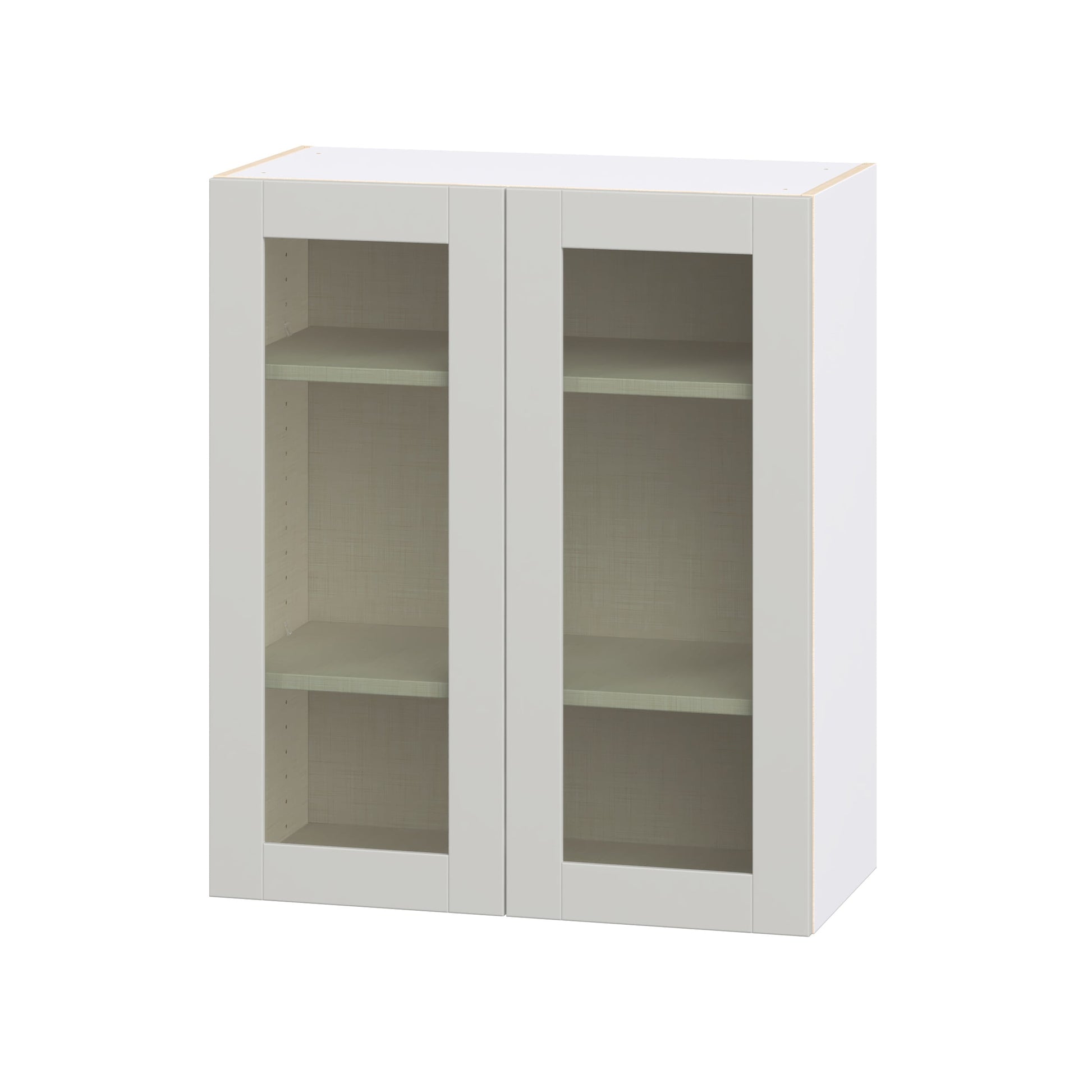 Hugo&Borg Charlesberg 30-in W x 35-in H x 14-in D Light Gray Wall Fully assembled Cabinet Glass Panel