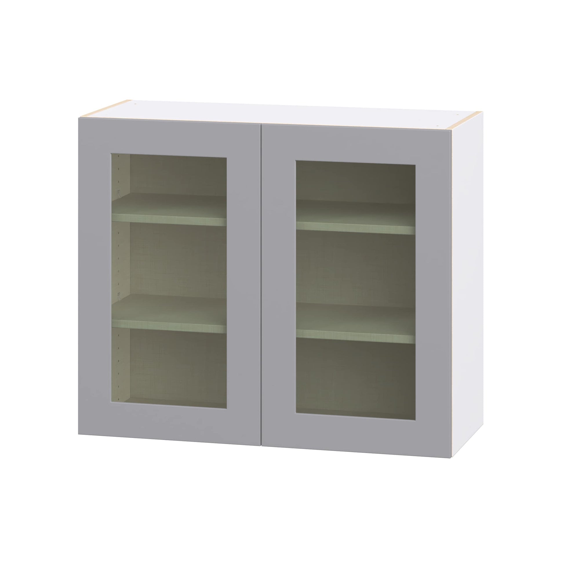 Hugo&Borg Beaumont 36-in W x 30-in H x 14-in D Slate Gray Wall Fully assembled Cabinet Glass Panel