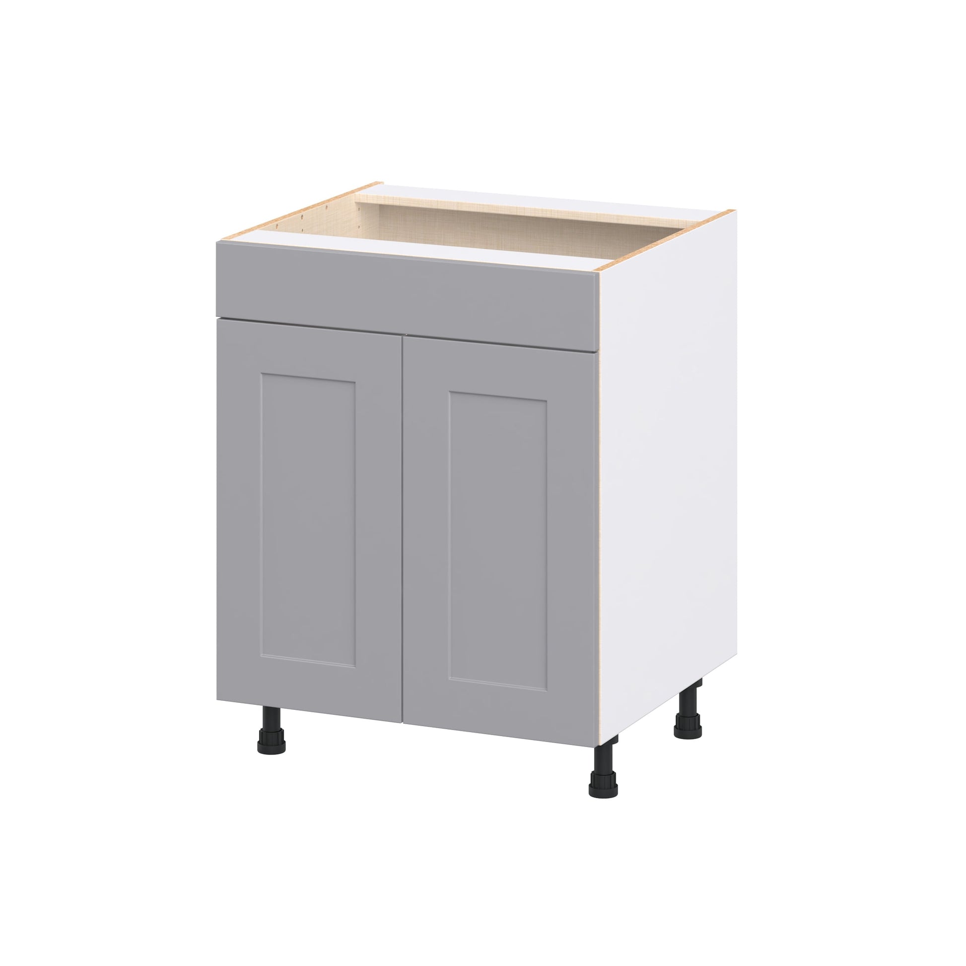 Hugo&Borg Beaumont 27-in W x 34.5-in H x 24-in D Slate Gray Sink Base Fully assembled Cabinet Recessed Panel