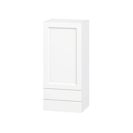 Hugo&Borg Riviera 18-in W x 40-in H x 14-in D Bright White 2 -Drawers Wall Fully assembled Cabinet Recessed Panel