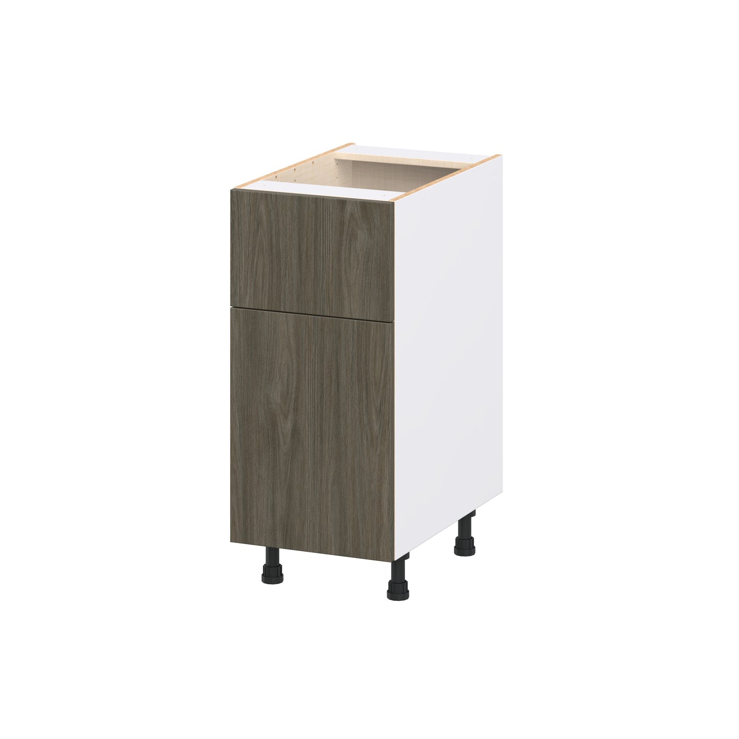 Hugo&Borg Savane 15-in W x 34.5-in H x 25-in D Burnt Walnut Base Fully assembled Cabinet Flat Panel