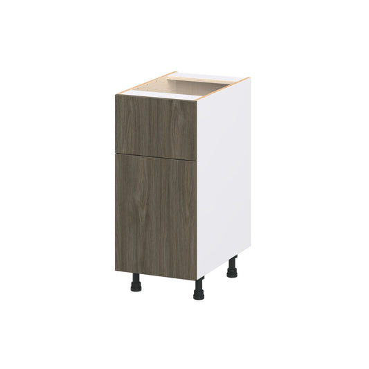 Hugo&Borg Savane 15-in W x 34.5-in H x 25-in D Burnt Walnut Base Fully assembled Cabinet Flat Panel