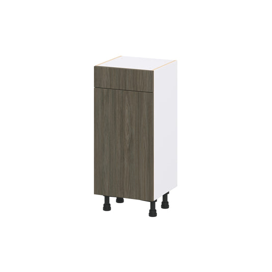 Hugo&Borg Savane 15-in W x 34.5-in H x 14-in D Burnt Walnut Base Fully assembled Cabinet Flat Panel