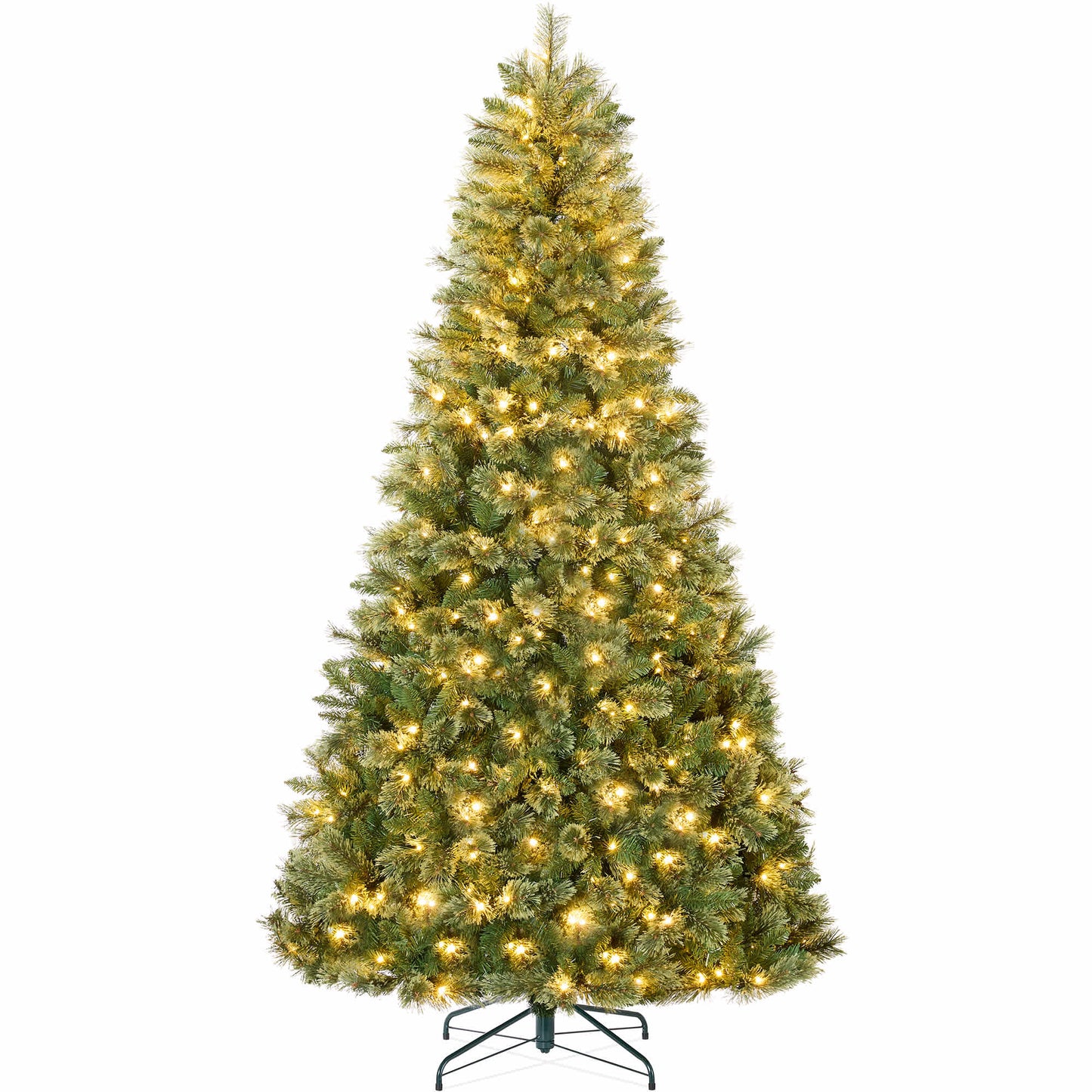 Best Choice Products  9ft Pre-Lit Cashmere Christmas Tree Holiday Decor w/ Cordless Connection 2-in-1 LED Lights