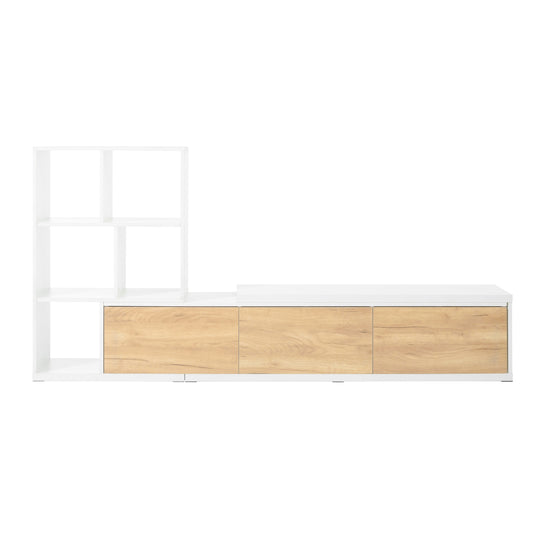 Dimakai Modern/Contemporary White TV stand ( Accommodates TVs up to 80-in )