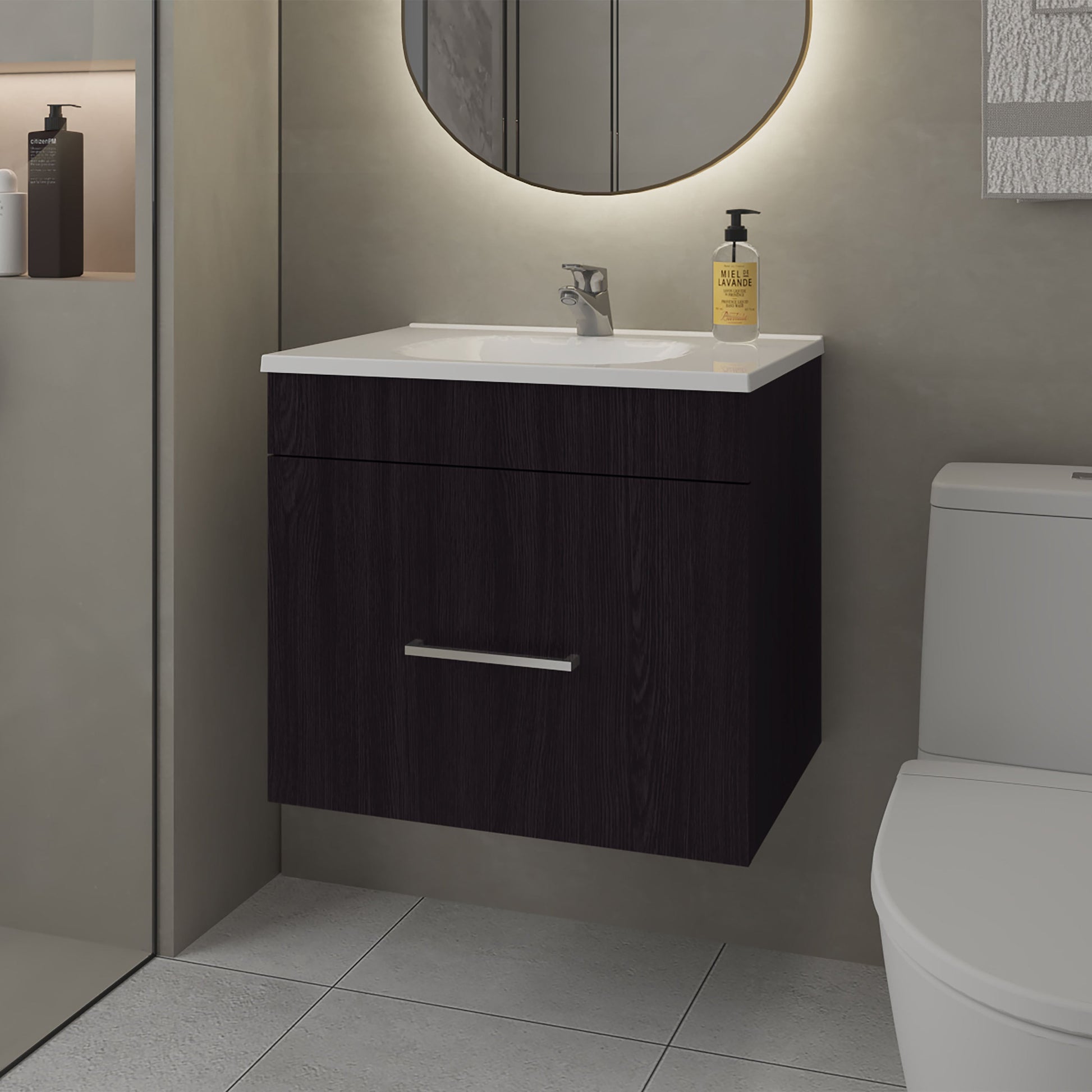 Tatayosi Wengue 1-Drawer Floating Bathroom Vanity Set with Sink