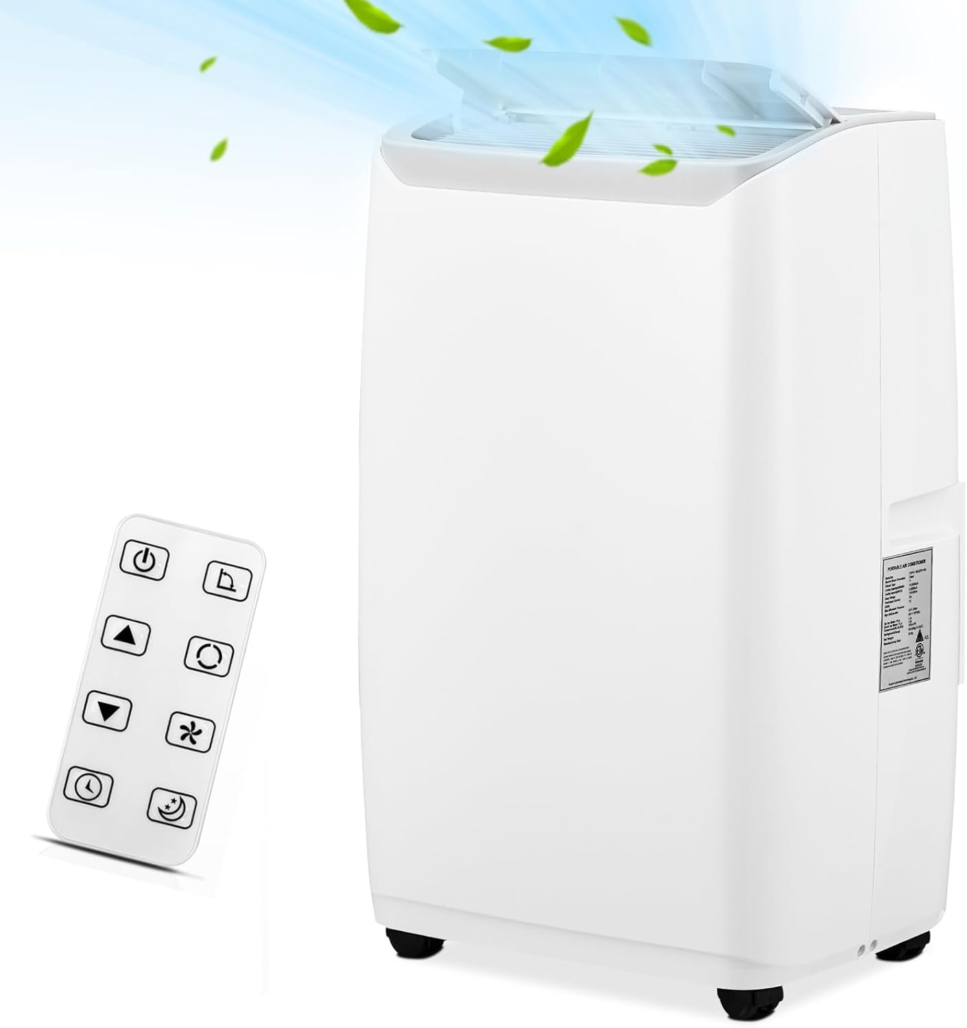 Qeetex 14000 BTU Portable Air Conditioners Cooling for Rooms Up to 750 Sq  Ft 3 In 1 AC Unit with Fan and Dehumidifier Remote Control Sleep Mode Easy Setup for Bedroom Living Room